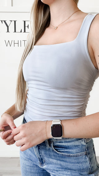 Nikibiki Square Neck Side Shirred Tank