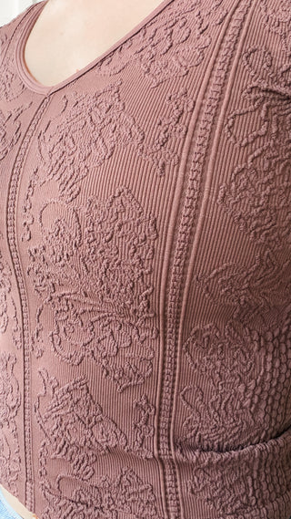 NikiBiki Lace Textured V-Neck Top