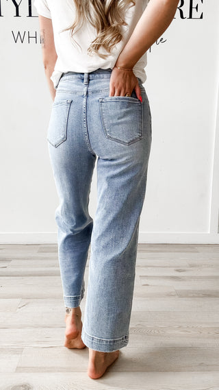 Risen HR Crop Wide Jeans