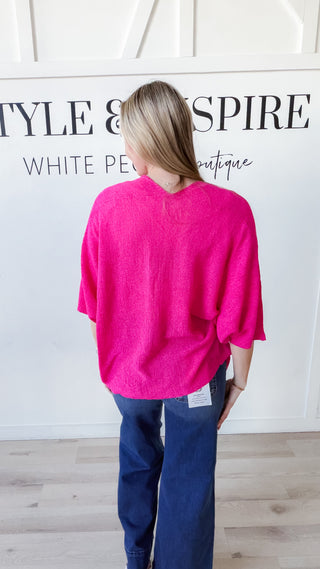 Marie Short Dolman Sleeve Cardigan