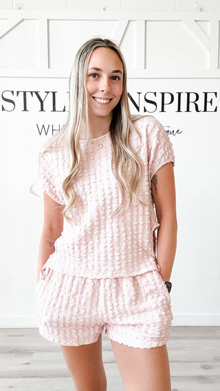 Helen Textured Short Sleeve Top