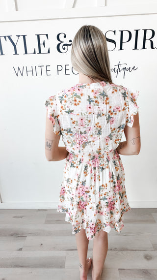Margot Floral Smocked Mini Dress