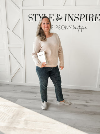 Micah Waffle Pinstripe Sweater