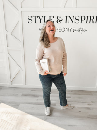 Micah Waffle Pinstripe Sweater