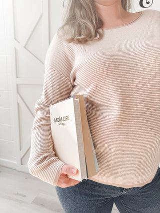 Micah Waffle Pinstripe Sweater