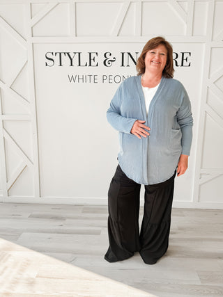 Gemini Urban Ribbed Open Cardigan