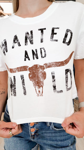 Wanted And Wild Graphic Cropped Tee