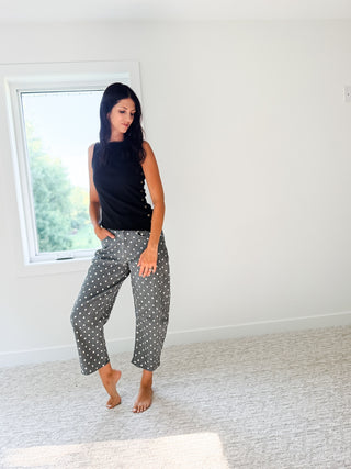 Missy Polka Dot Barrel Jeans
