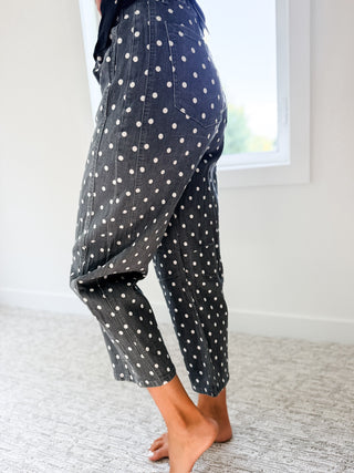 Missy Polka Dot Barrel Jeans