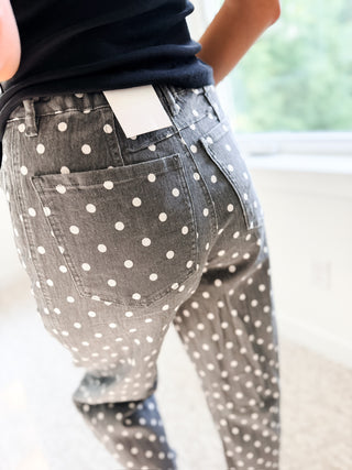 Missy Polka Dot Barrel Jeans