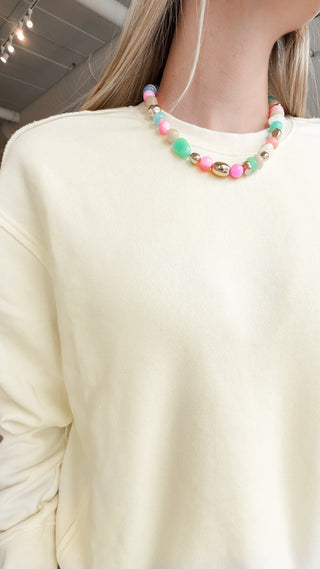 Denise Raw Edge Burnout Sweatshirt *Final Sale*
