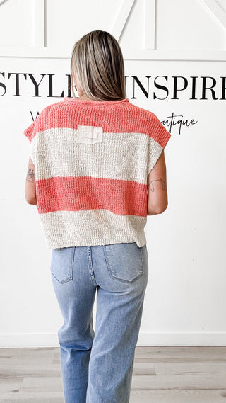 Liza Stripe Sleeveless Sweater *FINAL SALE*