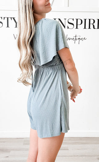 Carol Deep V Knit Romper