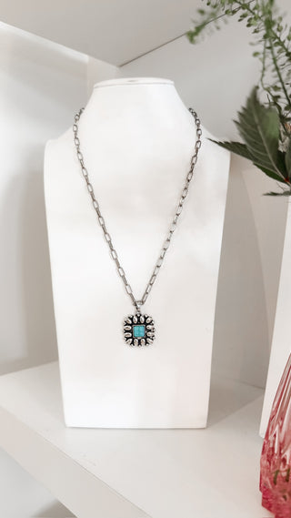 Faux Turquoise Pendant  *Final Sale*