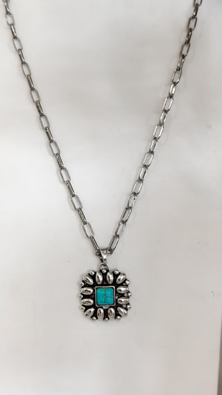 Faux Turquoise Pendant  *Final Sale*