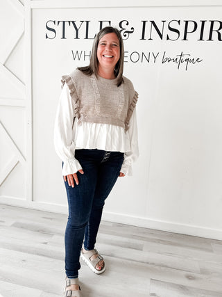 Quincy Knit Vest and Blouse