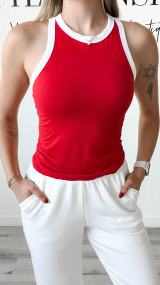 Jonna Contrast Racerback Tank