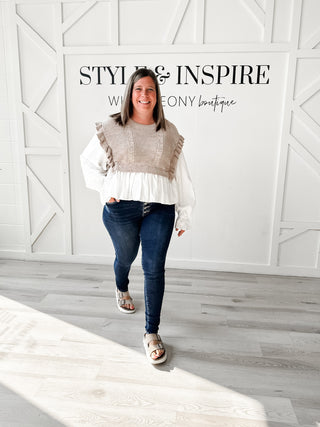 Quincy Knit Vest and Blouse