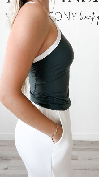 Jonna Contrast Racerback Tank