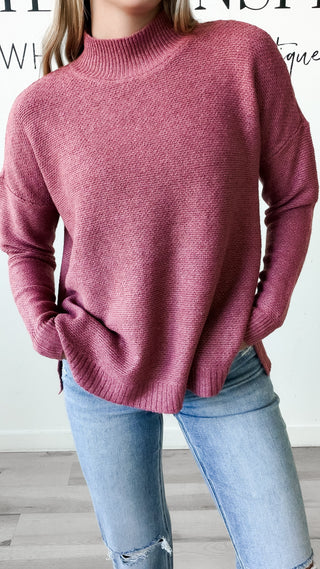 Carrigan Mock Neck Boxy Sweater