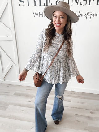 Sophia Smocked Floral Top