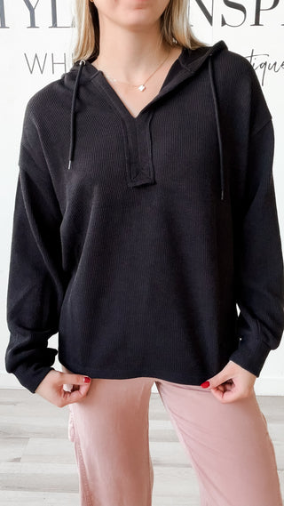 Renata Textured Pullover Hoodie