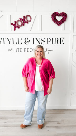 Marie Short Dolman Sleeve Cardigan