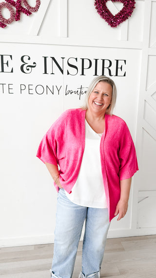 Marie Short Dolman Sleeve Cardigan
