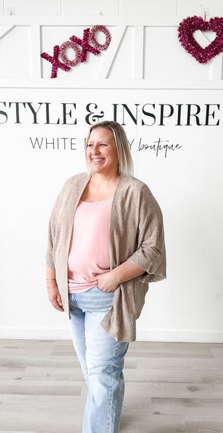 Marie Short Dolman Sleeve Cardigan