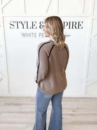 Koya Contrast Stripe Sweater