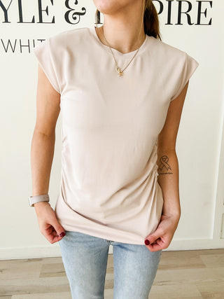 Alissa Side Ruched Jersey Top