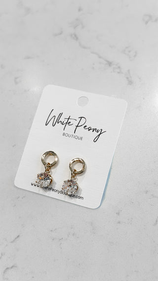 Open Circle CZ Earrings