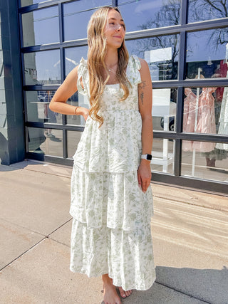 Victoria Ruffle Tiered Midi Dress