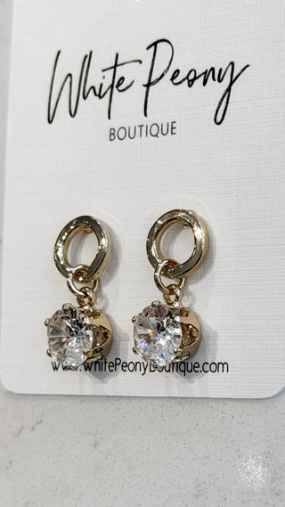 Open Circle CZ Earrings