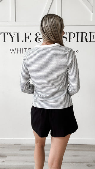 Aeris Contrast Henley Top