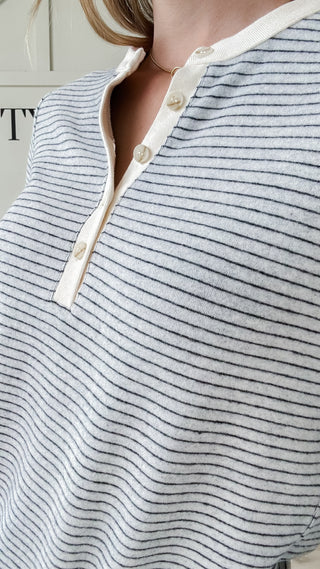 Aeris Contrast Henley Top