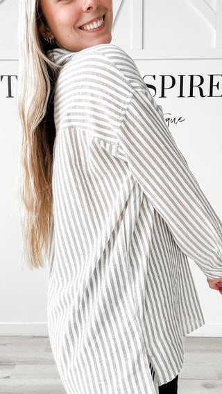 Selah Stripe Oversized Shirt