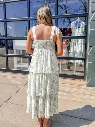 Victoria Ruffle Tiered Midi Dress