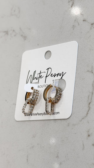Crystal Link Earrings. *Final Sale*