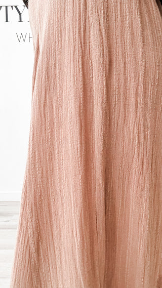 Vivian Wide Leg Ruffle Bottom Pants