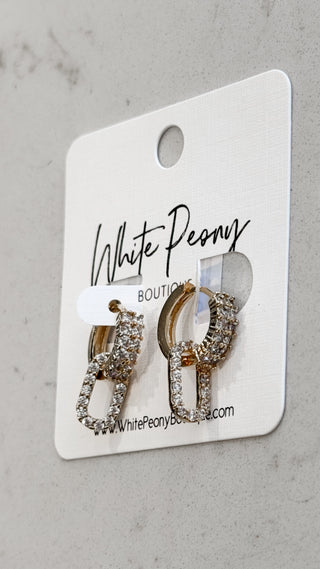 Crystal Link Earrings. *Final Sale*