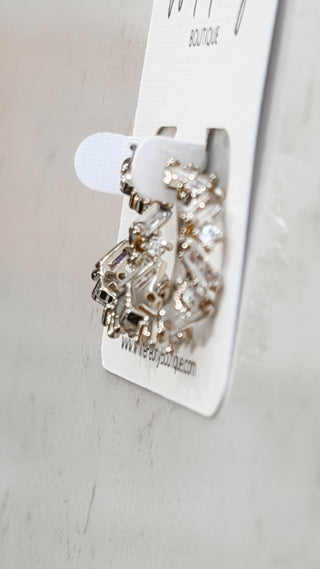 Baguette Crystal Hoops. *Final Sale*