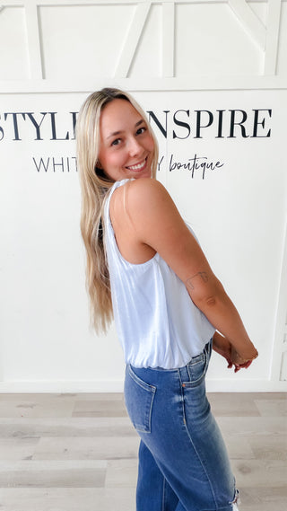 Shena Strap Accent Billowy Tank