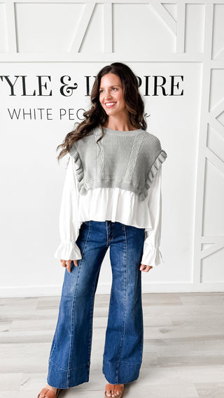 Quincy Knit Vest and Blouse