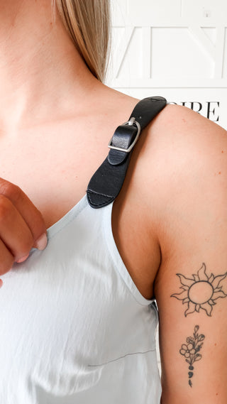 Susan Buckle Strap Sleeveless Top