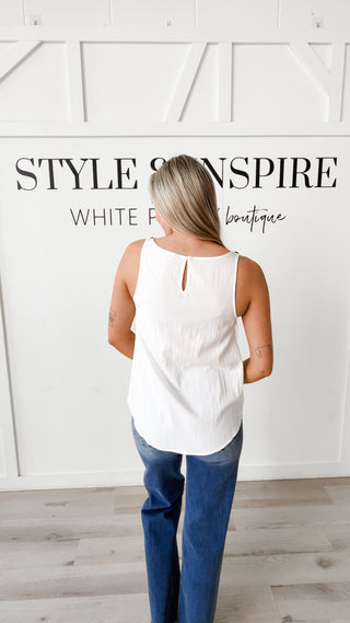 Susan Buckle Strap Sleeveless Top