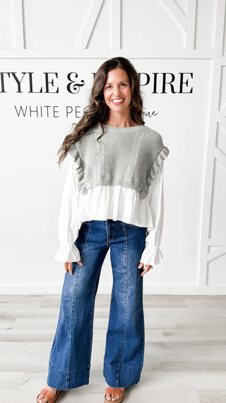 Quincy Knit Vest and Blouse