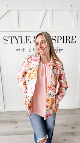 Bristol Floral Linen Blazer