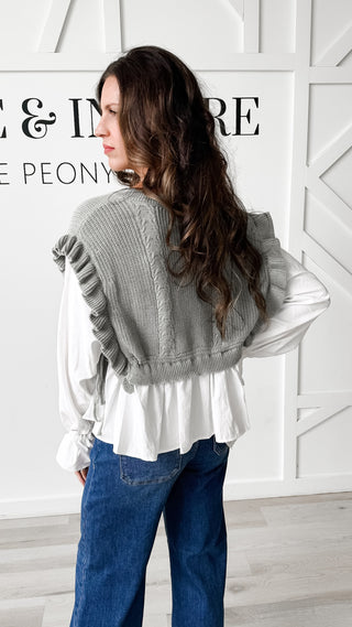Quincy Knit Vest and Blouse