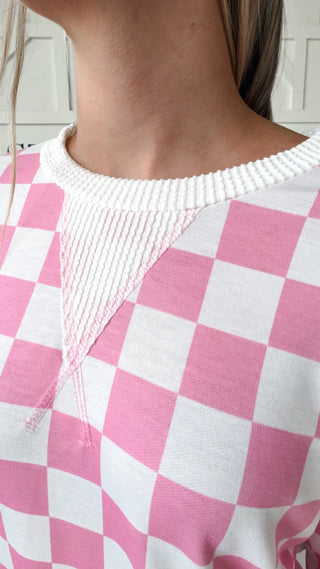 Lexa Checkered Pullover Top